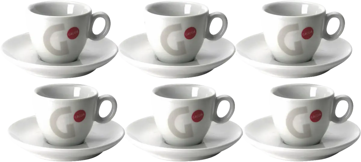 Gaggia luxe doos met 6 espressokopjes