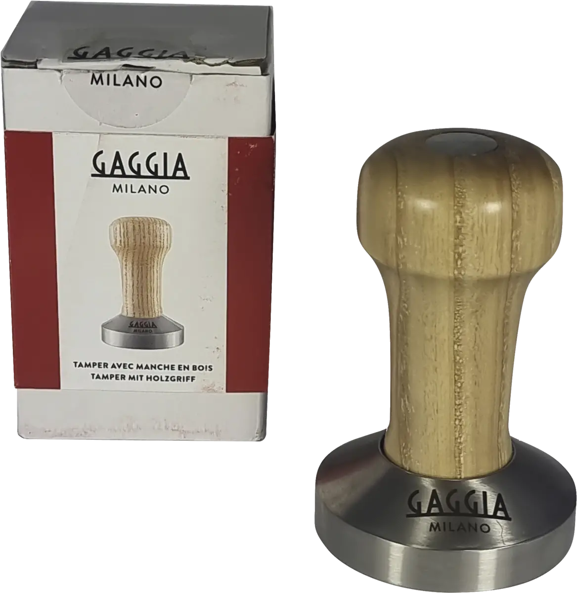 RI9145/01 Tamper met essen houten greep 58 mm