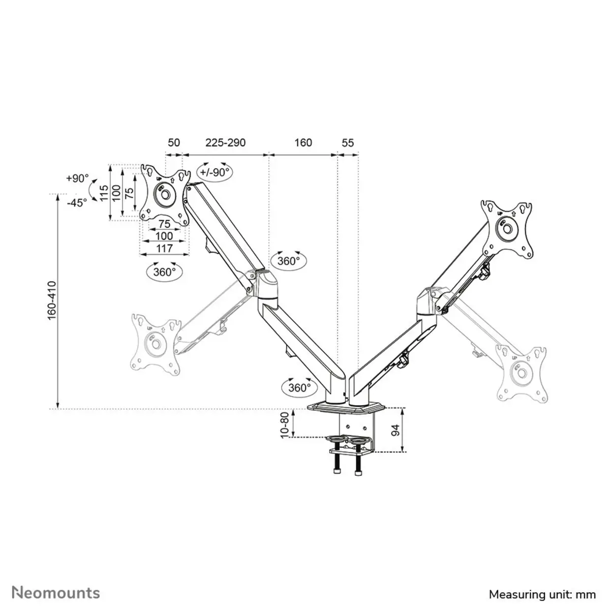 DS70-700BL2 (2 screens 17-27 inch)