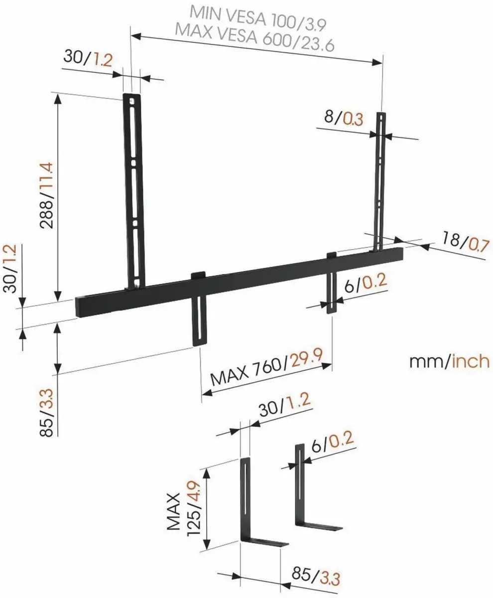 SOUND 3550 Sound Bar Mount