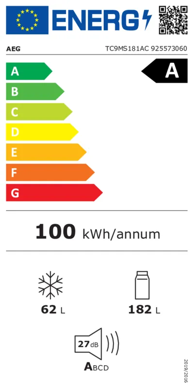 AEG TC9MS181AC energielabel