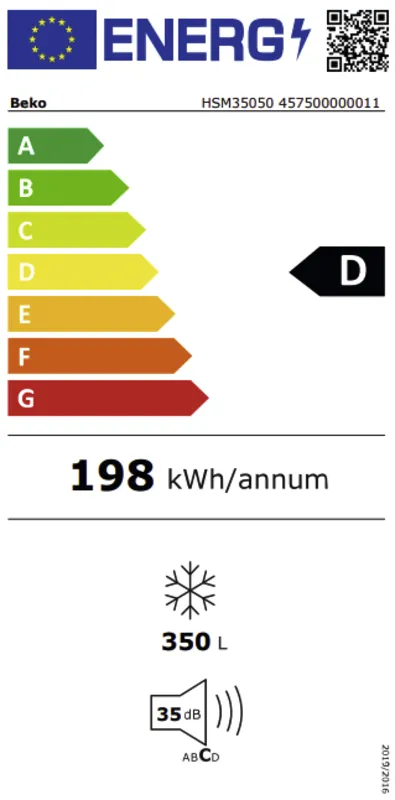 Beko HSM35050 energielabel