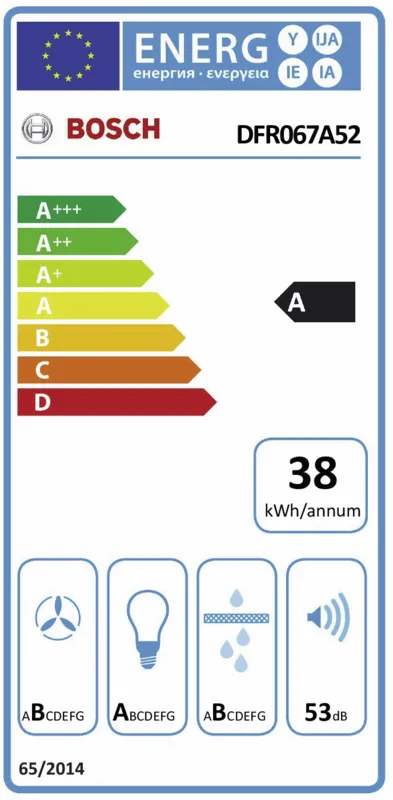 Bosch DFR067A52 energielabel