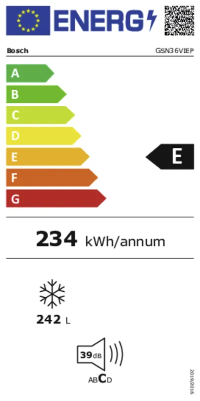 Bosch GSN36VIEP energielabel
