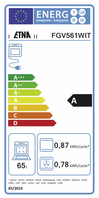 Etna FGV561WIT energielabel