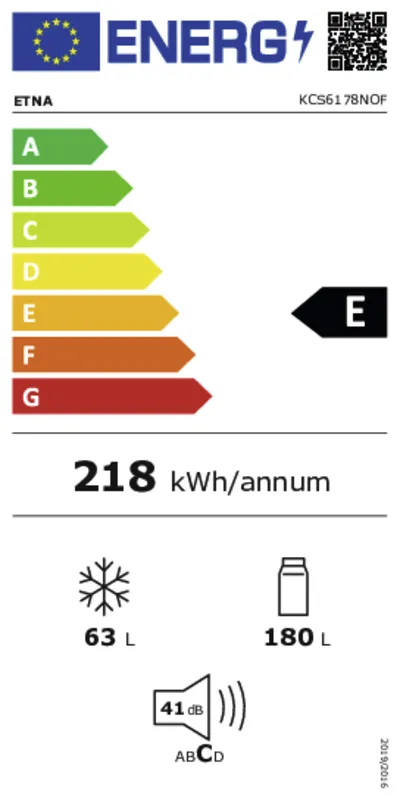 Etna KCS6178NOF energielabel