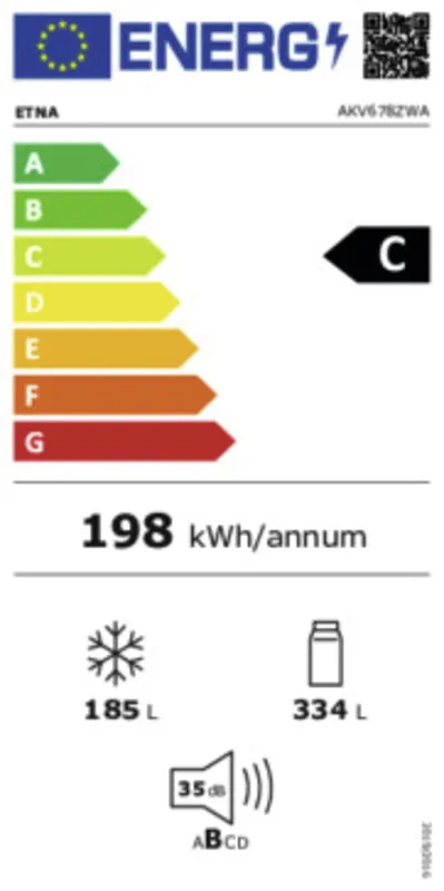 Etna AKV678ZWA energielabel