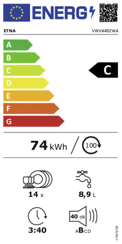 Etna VWV440ZWA energielabel