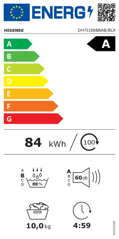 Hisense DH7I108BBAB/BLX energielabel