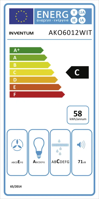 Inventum AKO6012WIT energielabel