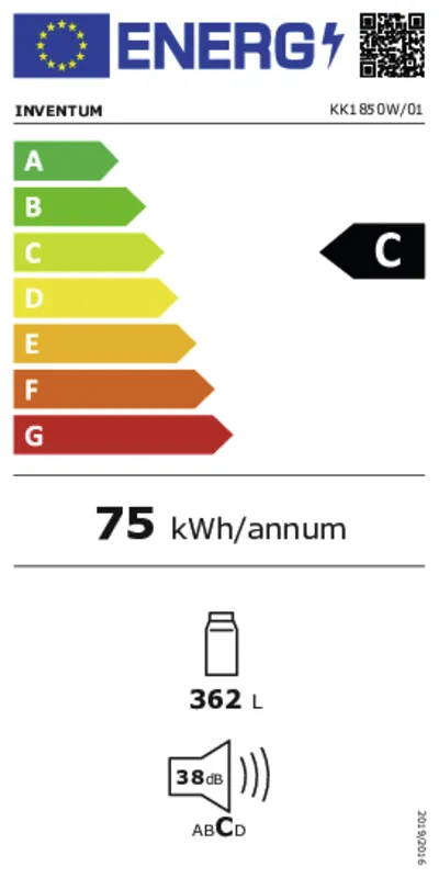 Inventum KK1850W energielabel