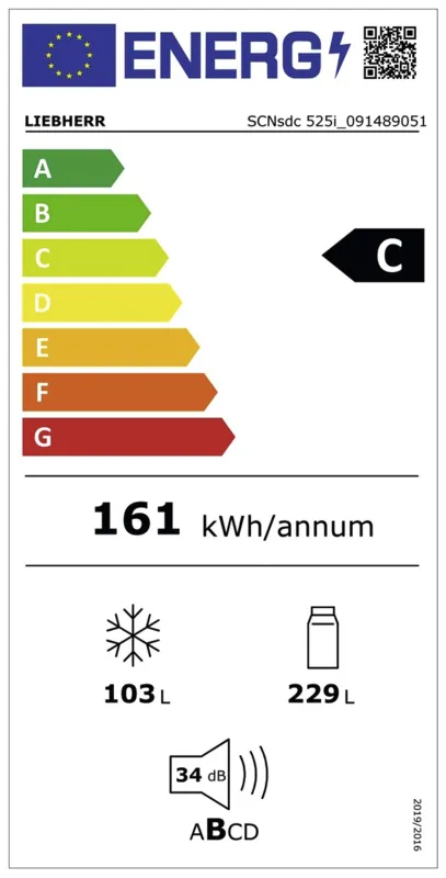 Liebherr SCNsdc 525i-22/617 energielabel
