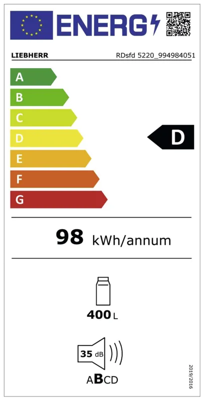 Liebherr RDsfd 5220-22 energielabel