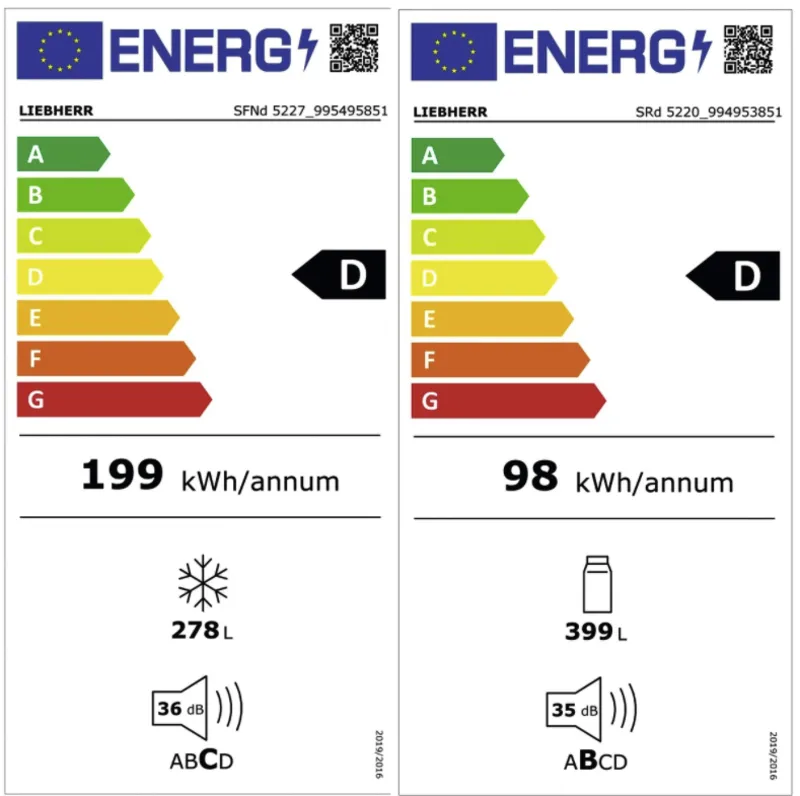 Liebherr XRF 5220-22 (SFNd 5227-22+SRd 5220-22) energielabel