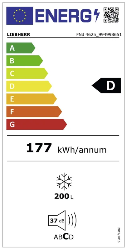 Liebherr FNd 4625-22 energielabel