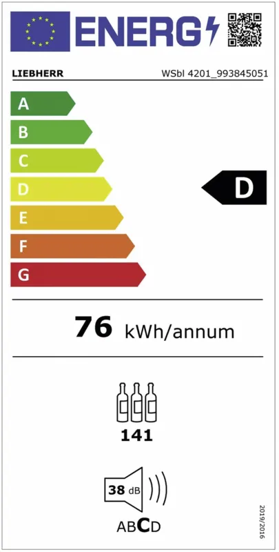 Liebherr WSbl 4201-20 energielabel