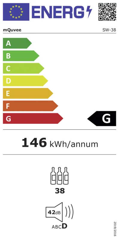 mQuvée WineExpert 38 energielabel