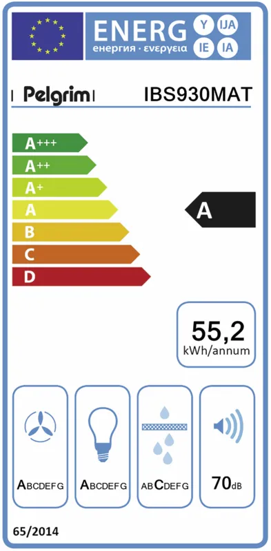 Pelgrim IBS930MAT energielabel