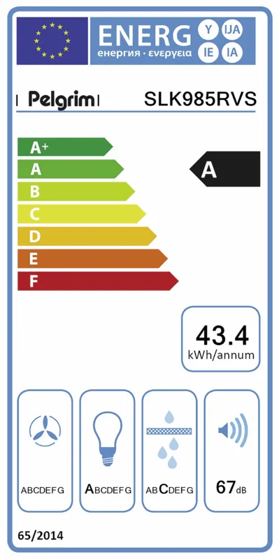 Pelgrim SLK985RVS energielabel