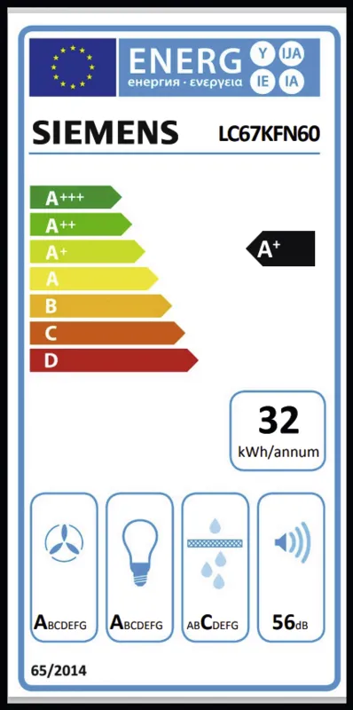 Siemens LC67KFN60 energielabel