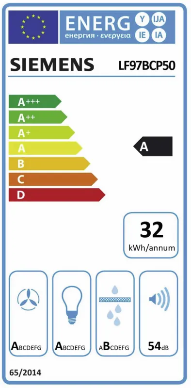 Siemens LF97BCP50 energielabel