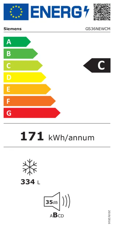 Siemens GS36NEWCM energielabel
